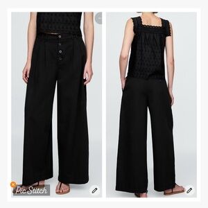 Wide Leg Women's Pants in Black